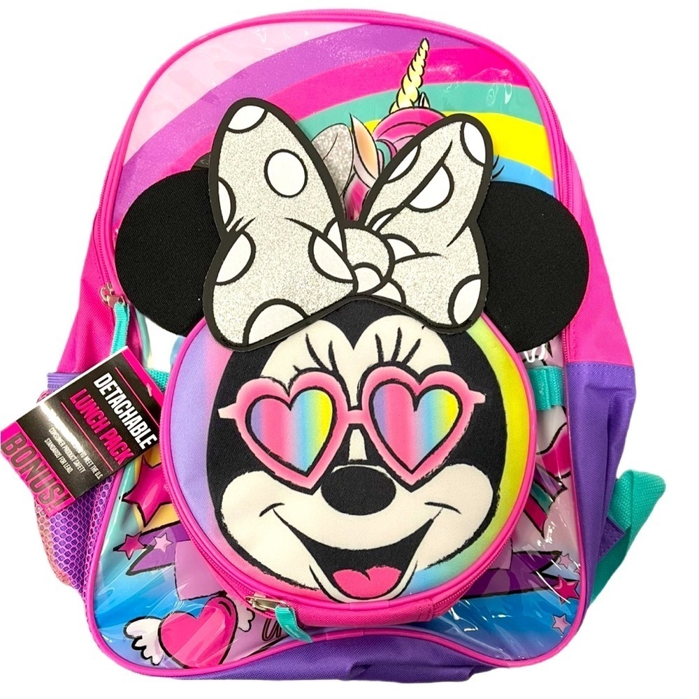 DISNEY MINNIE MOUSE 2-PC BACKPACK & LUNCH BAG SET (NEW WITH TAGS)